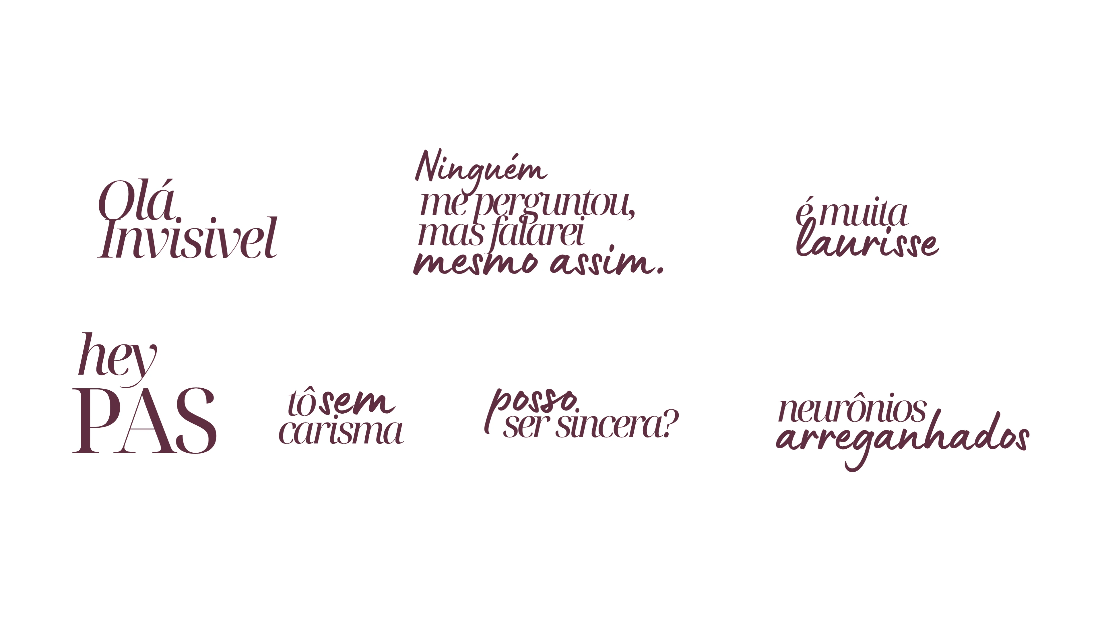 Assinaturas da marca Laura Goulart
