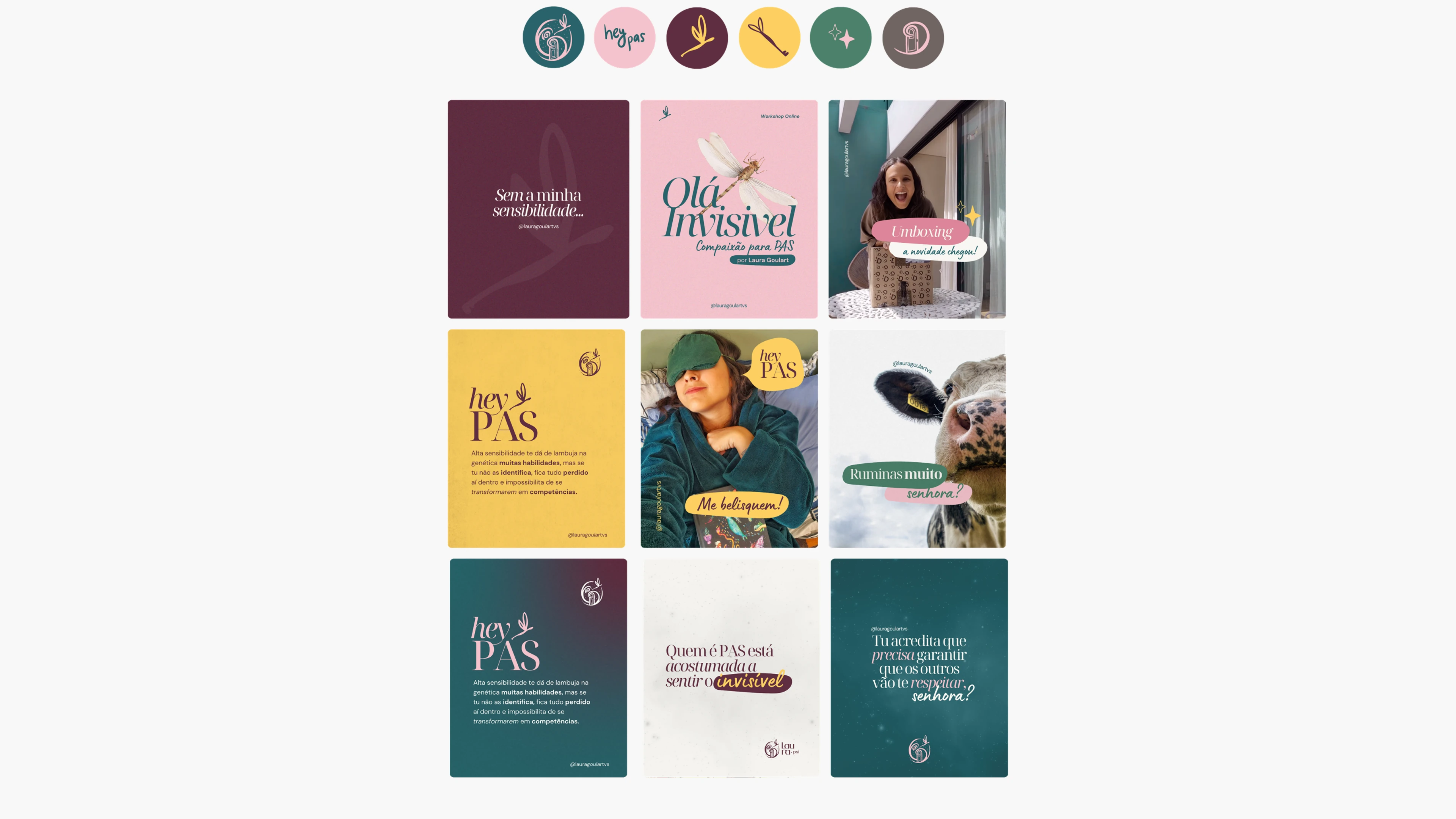 Feed personalizado da marca Laura Goulart