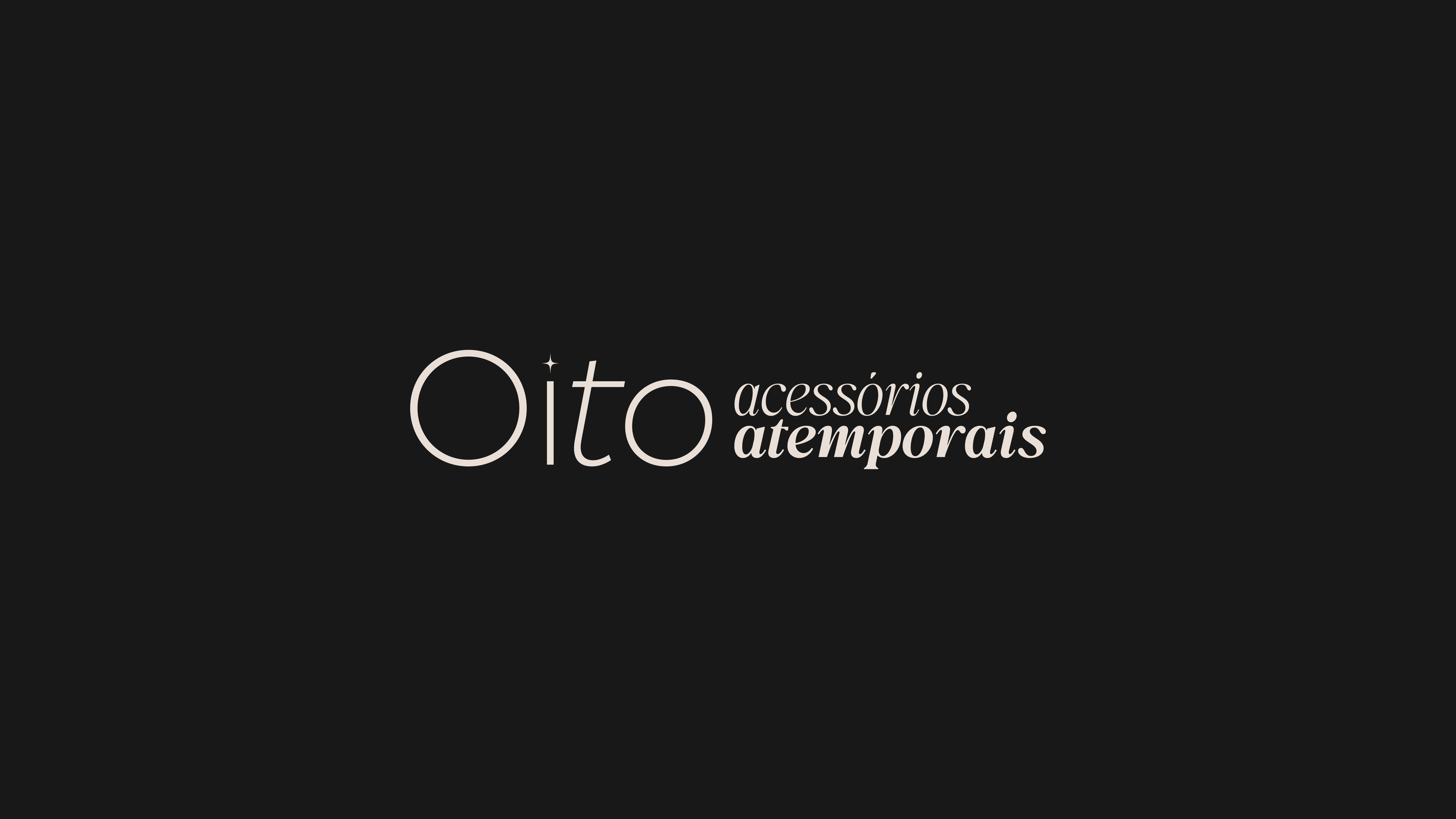 Capa da identidade visual da Oito Acessórios Atemporais
